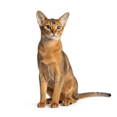 High resolution studio photograph of a Abyssinian