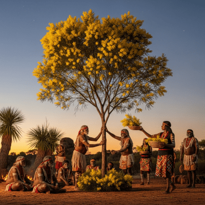 Image showing a Acacia as used or celebrated in human culture
