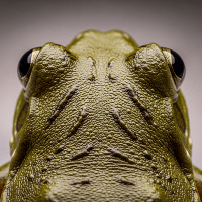 Macro close-up image of the skin texture or distinctive features of a single African Clawed Frog, belonging to the taxonomy amphibians