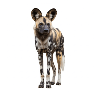 High quality, studio-style photograph of a African Wild Dog