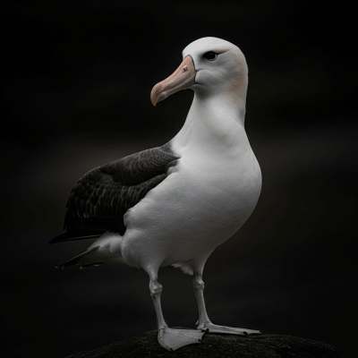 Editorial-style portrait of a Albatross, belonging to the taxonomy birds.