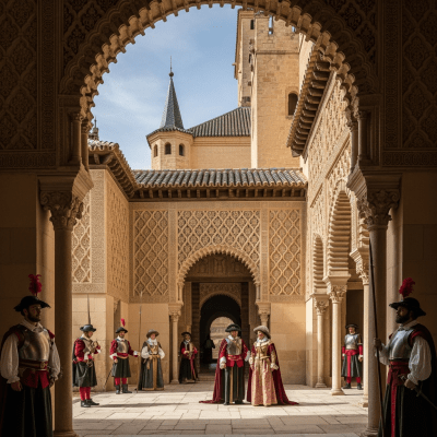 An image showing the Alcázar (Spanish Castle) from the castles taxonomy being used or inhabited historically