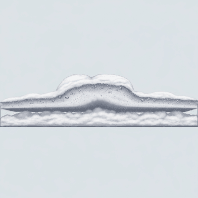 Cross-sectional diagram of a Altocumulus stratiformis