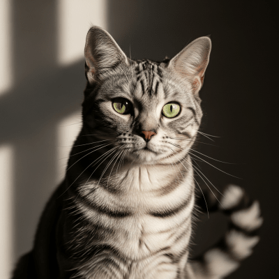 Editorial-style portrait of a American Shorthair from the taxonomy cats.