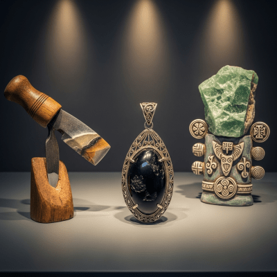 Depiction of Amphibole, as it is used or valued in human culture