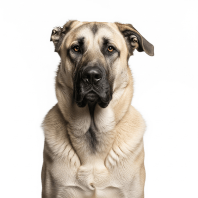 High quality studio photograph of a single Anatolian Shepherd Dog