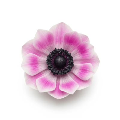 High quality studio photograph of a single Anemone