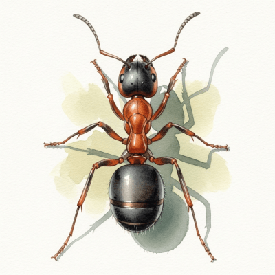 Artistic depiction of a single Ant, belonging to the taxonomy insects