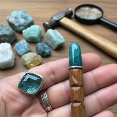 Depiction of Apatite, as it is used or valued in human culture