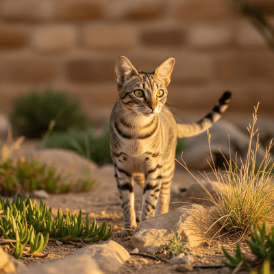 Naturalistic image of a Arabian Mau