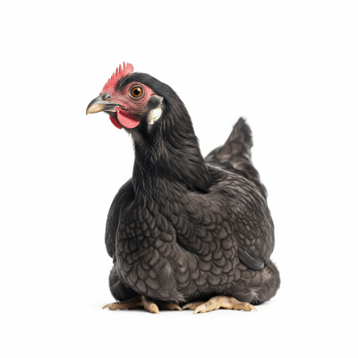 High quality studio photograph of a single Araucana from the chicken taxonomy
