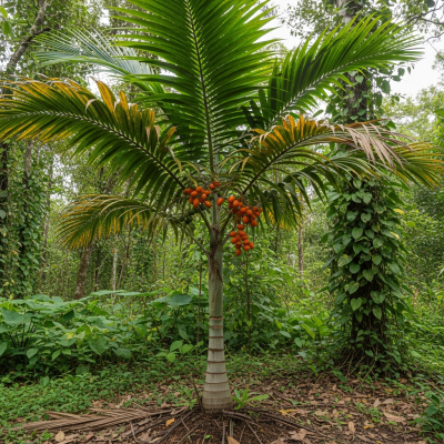 A detailed image of the Areca Palm (palms) in its native environment
