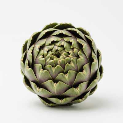 High resolution studio photograph of a single Artichoke