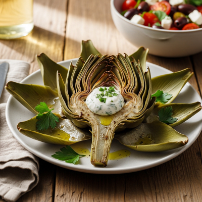 Photograph of a prepared dish or serving featuring the Artichoke, as commonly used in cuisine within the taxonomy vegetables