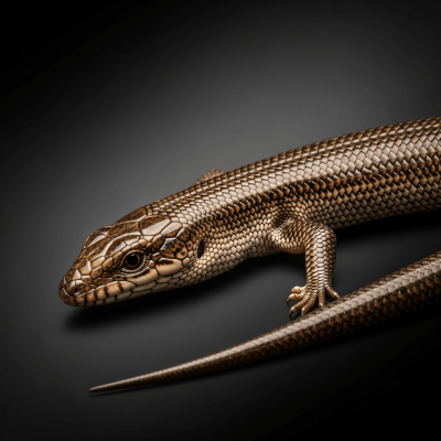 Editorial-style hero shot of a Asian Glass Lizard (lizards), captured in dramatic lighting against a dark gradient background.