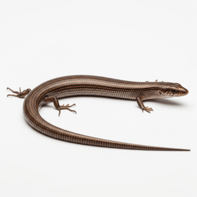 High quality studio photograph of a Asian Glass Lizard, part of the taxonomy lizards