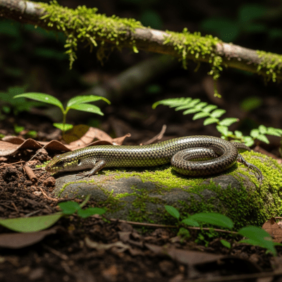Detailed image of a Asian Glass Lizard (lizards) in its natural habitat