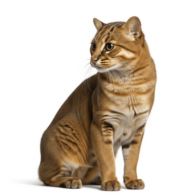 High quality studio photograph of a single Asian Golden Cat