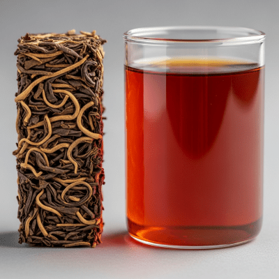 Cross-sectional close-up of a Assam Tea