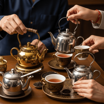 Image showing Assam Tea prepared and served in its typical cultural context