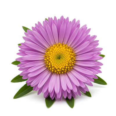 High quality studio photograph of a single Aster