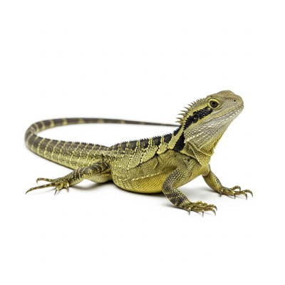 High quality studio photograph of a Australian Water Dragon, part of the taxonomy lizards