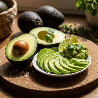 Image of the Avocado, part of the fruits taxonomy, prepared or used in a typical culinary context
