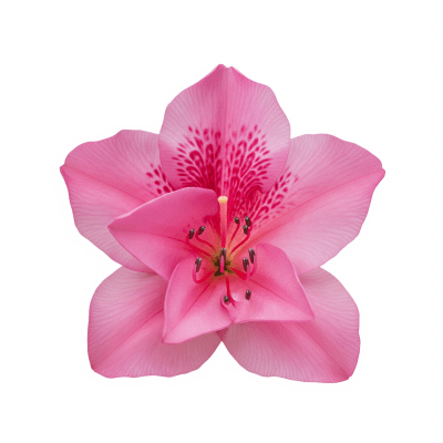 High quality studio photograph of a single Azalea
