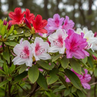 Photograph of a Azalea (flowers) in its natural environment