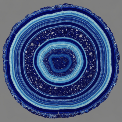 Cross-sectional illustration of Azurite, of the taxonomy minerals