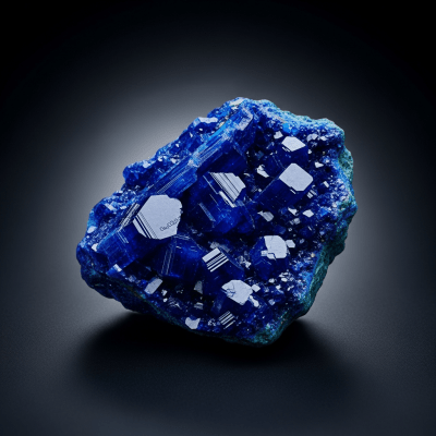 Editorial-style hero shot of Azurite, belonging to the taxonomy minerals.