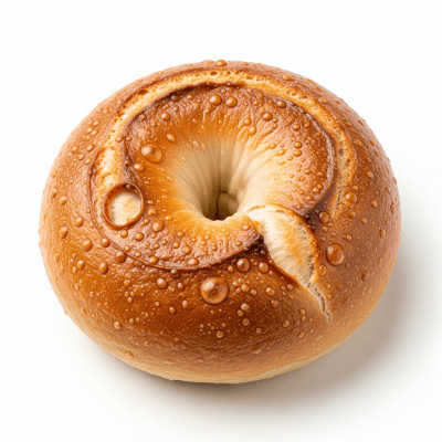 High quality photograph of a single Bagel