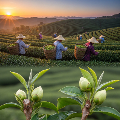 Environmental scene featuring Bai Mudan, part of the taxonomy teas