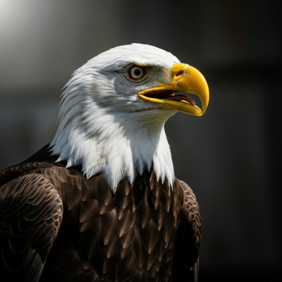 Editorial-style portrait of a Bald Eagle, belonging to the taxonomy birds.