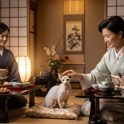 Image of a Bambino interacting with humans or participating in cultural activities