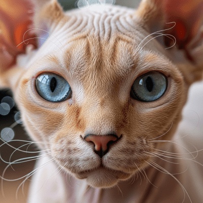 Close-up macro photograph of the face of a Bambino