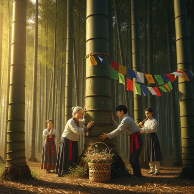 Image showing a Bamboo as used or celebrated in human culture