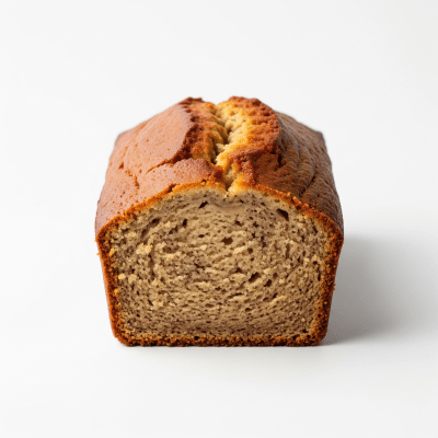 High quality studio photograph of a Banana Bread from the cake taxonomy