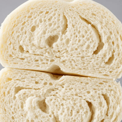 A close-up image of the interior of a sliced Baozi
