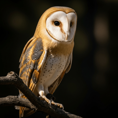Editorial-style portrait of a Barn Owl, belonging to the taxonomy birds.
