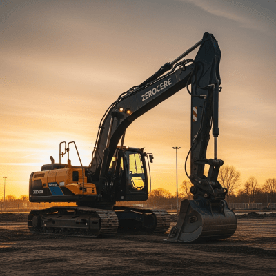 Battery-electric hydraulic excavator