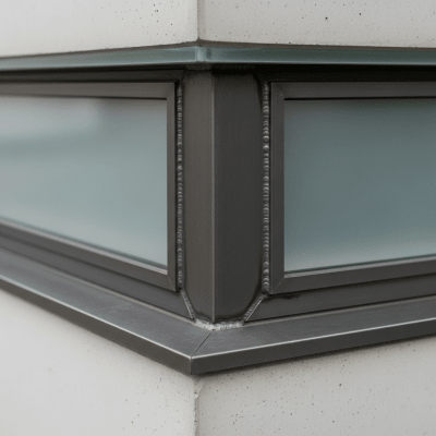 Close-up detail shot of a distinctive feature or ornamentation from the Bauhaus (architecture), showing material texture, craftsmanship, or unique design elements