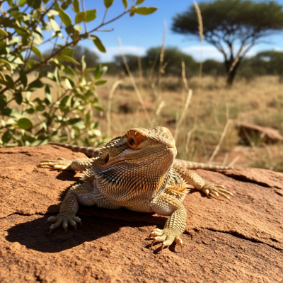Detailed image of a Bearded Dragon (lizards) in its natural habitat
