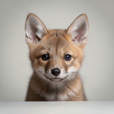 Photograph showing a juvenile (puppy) version of the Bengal Fox
