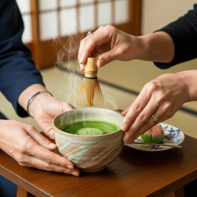 Image showing Benifuuki prepared and served in its typical cultural context