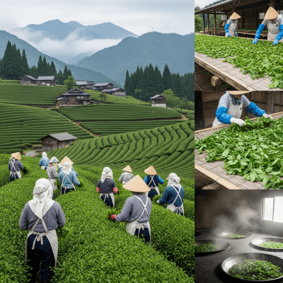 Environmental scene featuring Benifuuki, part of the taxonomy teas