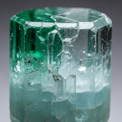 Macro shot of Beryl, of the taxonomy minerals, showing detailed crystal structure and surface texture