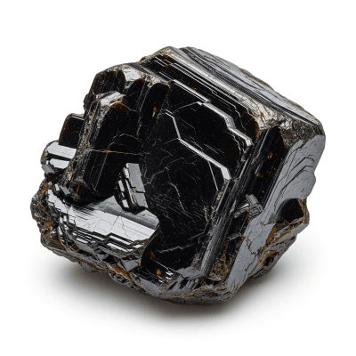 High resolution studio photograph of a single specimen of Biotite