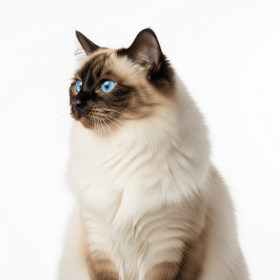 High resolution studio photograph of a Birman