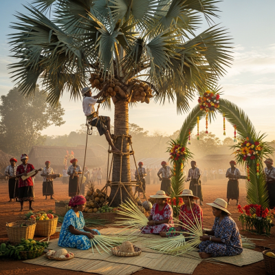 A photograph of the Bismarck Palm (palms) in cultural context